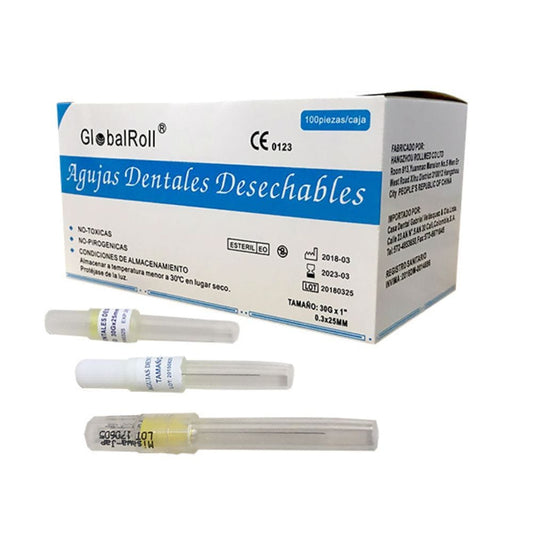 Agujas Dentales Globalroll Caja X 100. Descripción Agujas Dentales Globalroll Caja X 100. Las agujas dentales desecha...