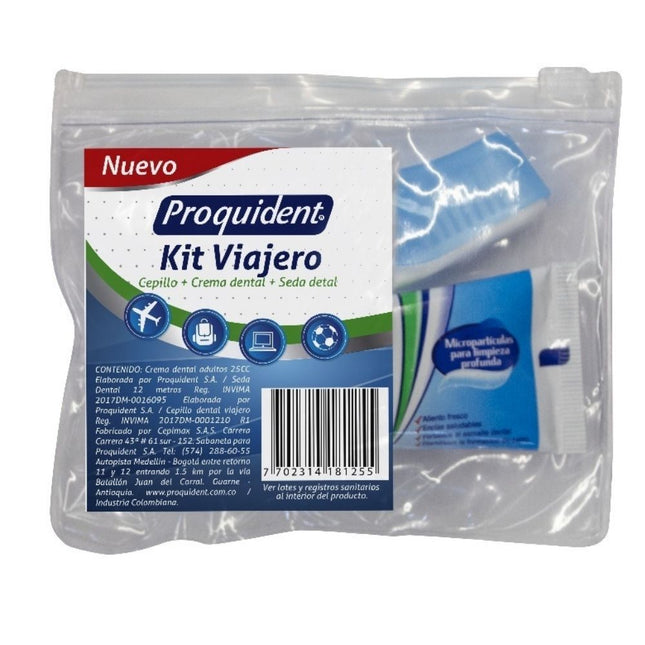 Kit Viajero Proquident. Este kit ofrece una completa solución personal para ir al trabajo, viajes, estudio o salir a ...