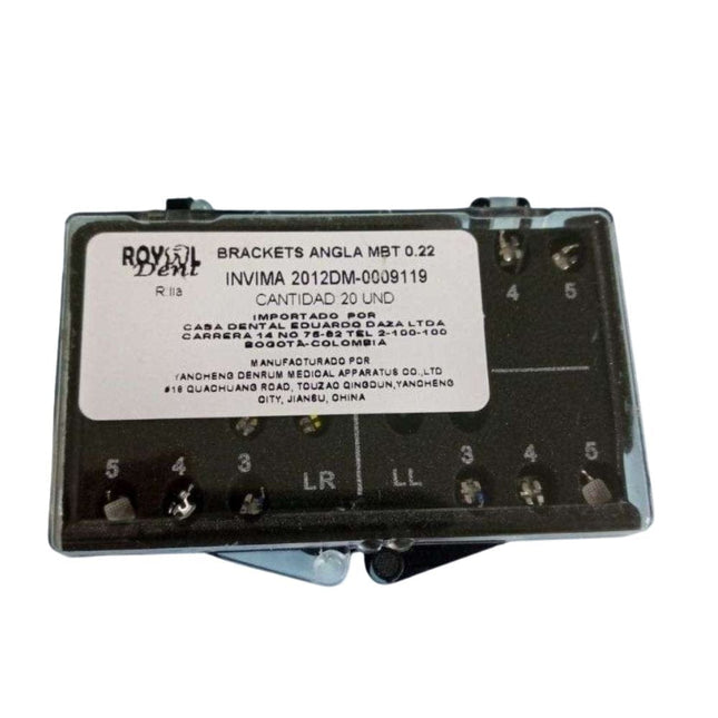 Brackets Angla Mbt 0.22 Royal Dent. Soportes Angla Mbt 0.22 Royal Dent MBT. Técnica de arco recto con brackets que pe...