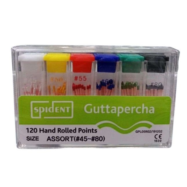 Conos de Gutapercha Spident Caja x 120 ud. Los conos de Gutapercha actúan como obturadores de conductos radiculares, ...