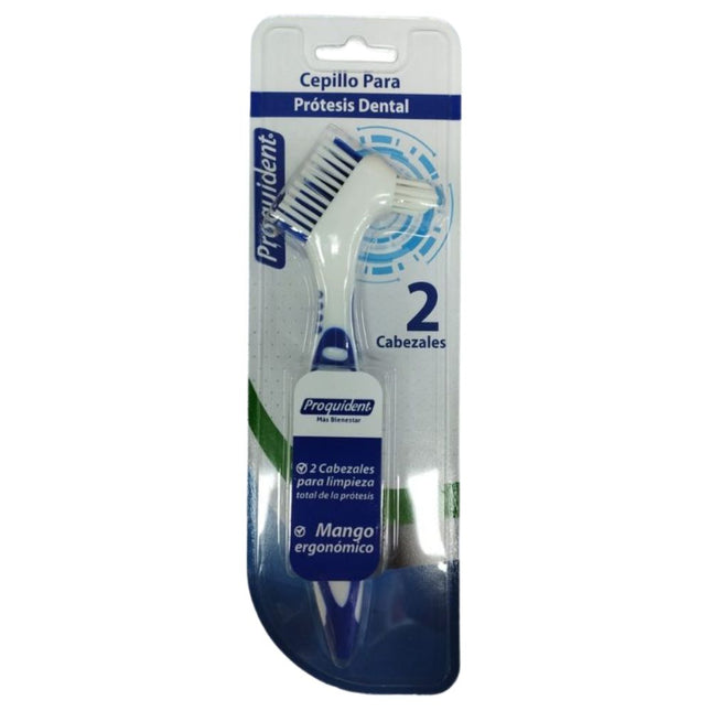 Cepillo Para Protesis. Cepillo para prótesis dental con cerdas duras y gruesas, para remover eficazmente la placa bac...