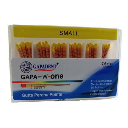 Conos De Gutapercha Gapadent W-One Small. Conos De Gutapercha Gapadent W-One Small De fácil adaptación a las irregula...