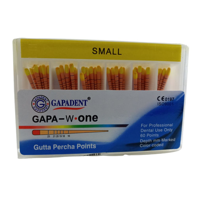Conos De Gutapercha Gapadent W-One Small. Conos De Gutapercha Gapadent W-One Small De fácil adaptación a las irregula...