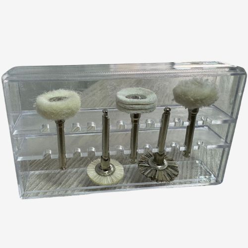Kit Pulidores de Resina Finalización x 5. Kit pulido por cinco pasos, mandril FG para contra ángulo que facilita acce...