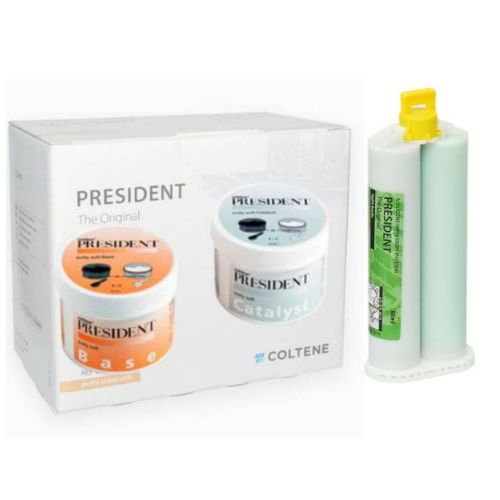 Kit Estudiantil Pesada 2x 150ml + 1 Cartucho Liviana x 55ml Silicona President Coltene. Silicona President Coltene Pu...