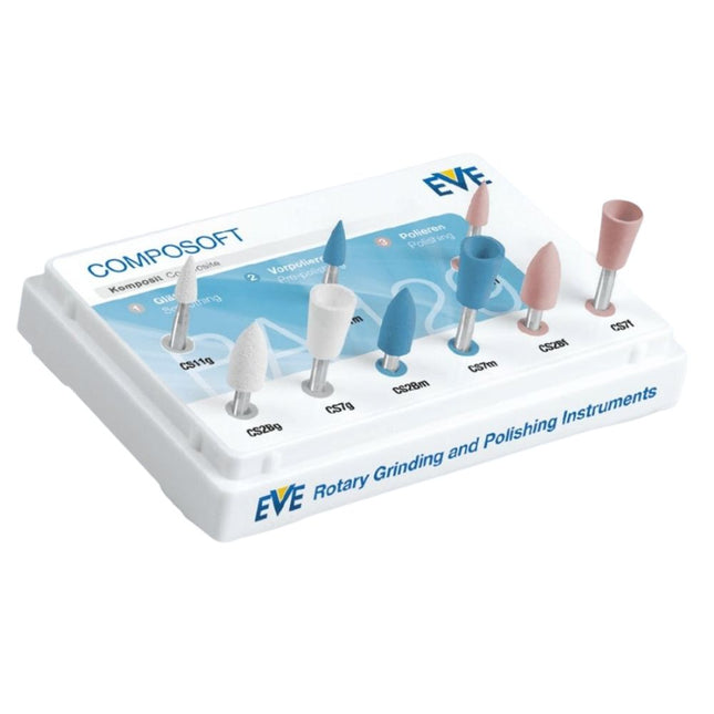 Pulidor De Resina Eve Set Ra 129 Composoft x9Ud. Pulidor De Resina Eve Set Ra 129 Prisma Gloss produce un aspecto nat...
