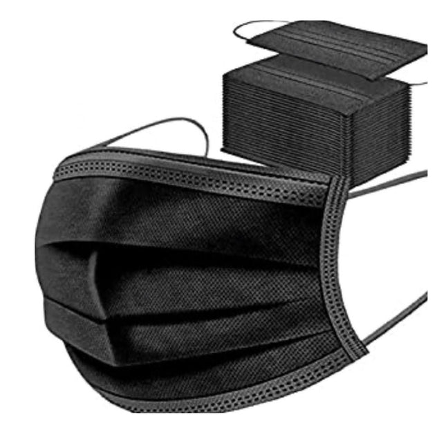 Tapabocas Desechables Negros Caja X 25 Ud. Los tapabocas desechables actúan como una barrera protectora para evitar q...