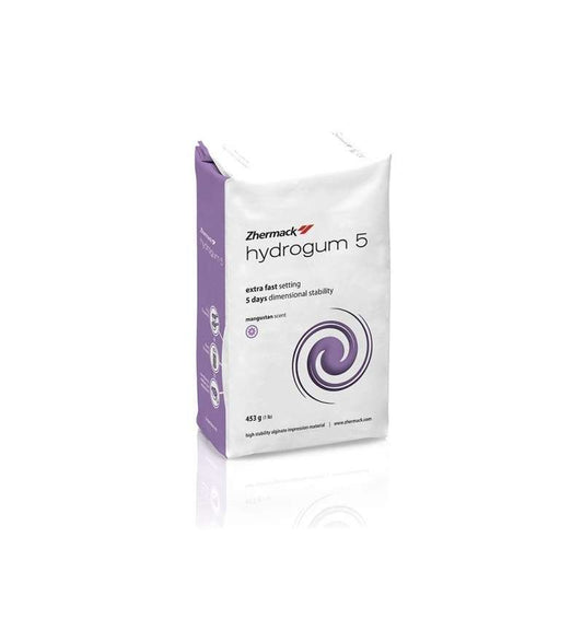 Alginato Hydrogum 5 x 450gr. El Alginato Hydrogum 5, Hydrogum5 es un alginato de fraguado extra rápido, con una consi...